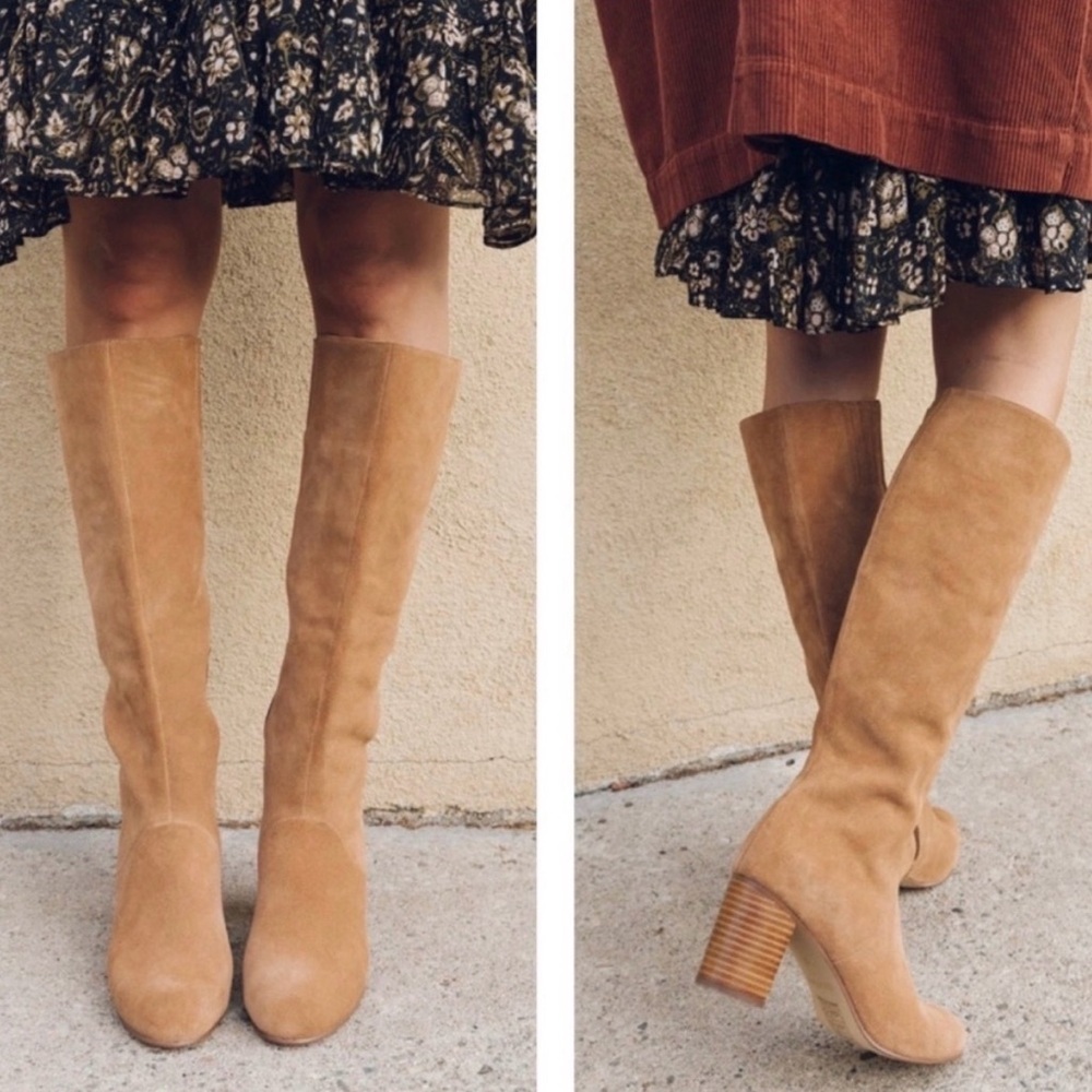 ✨ Soludos Knee High Venetian Tall Heeled Boots Size 6 ✨
